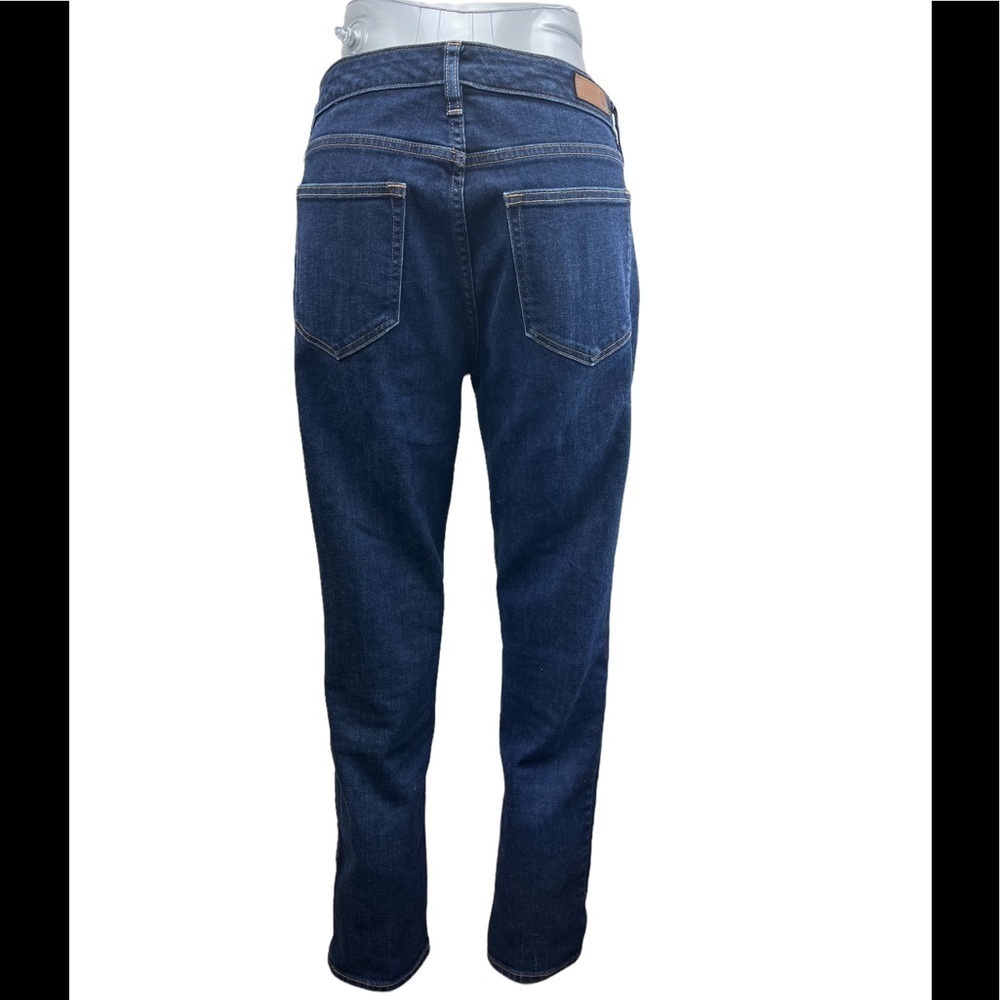 Lands’ End Fit 1 Slim Leg Blue Dark Denim Mid Rise Skinny Stretch Jeans Women 8 - Picture 3 of 15